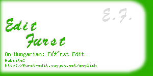edit furst business card